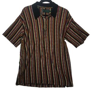 90s Vintage Tundra Canada Polo Coogi-like Stripes
